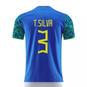 Brasilien Thiago Silva 3 2023/2024 Borta Fotbollströjor Kortärmad